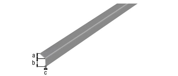 Produktbild Alberts Winkelprofil selbstklebend PVC grau metallic 2600 x 20 x 20 x 1,5 mm bild 2