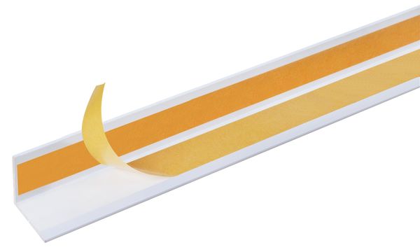 Produktbild Alberts Winkelprofil selbstklebend PVC weiß 2600 x 10 x 10 x 1 mm