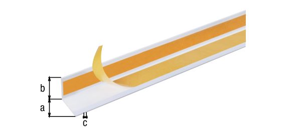 Produktbild Alberts Winkelprofil selbstklebend PVC weiß 2600 x 30 x 30 x 1,1 mm bild 2