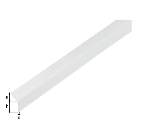 Produktbild Alberts Winkelprofil selbstklebend PVC weiß glänzend 1000 x 20 x 20 x 1,5 mm bild 2
