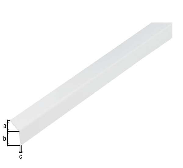 Produktbild Alberts Winkelprofil selbstklebend PVC weiß glänzend 2600 x 20 x 20 x 1,5 mm bild 2