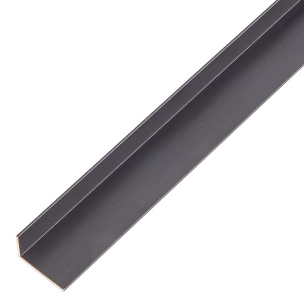 Produktbild Alberts Winkelprofil ungleichschenklig Alu schwarz eloxiert 1000 x 20 x 10 x 1 mm