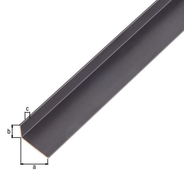 Produktbild Alberts Winkelprofil ungleichschenklig Alu schwarz eloxiert 1000 x 20 x 10 x 1 mm bild 2