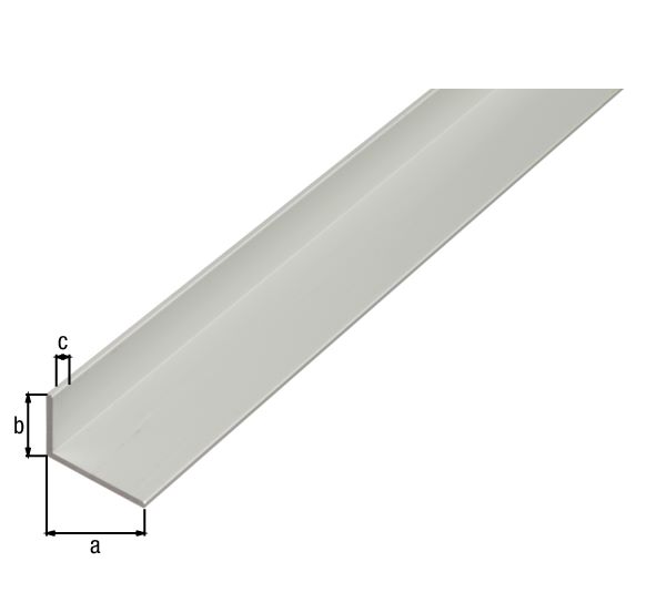 Produktbild Alberts Winkelprofil ungleichschenklig Alu silber eloxiert 2600 x 40 x 10 x 2 mm bild 2
