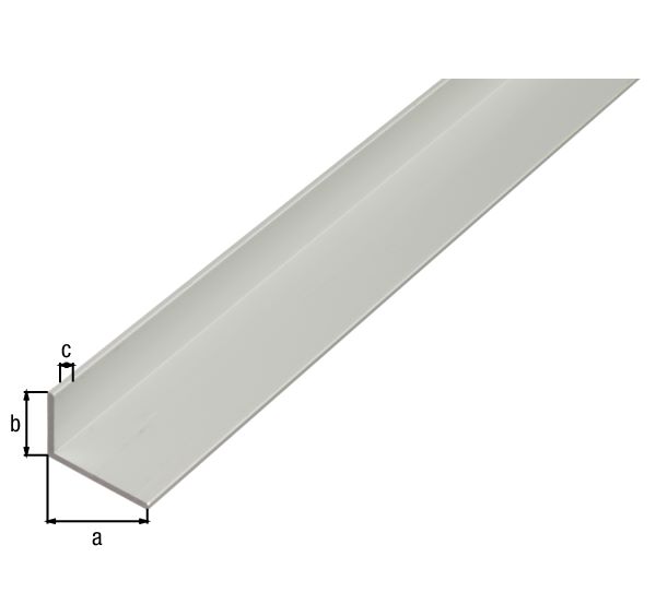 Produktbild Alberts Winkelprofil ungleichschenklig Alu silber eloxiert 2600 x 60 x 25 x 2 mm bild 2