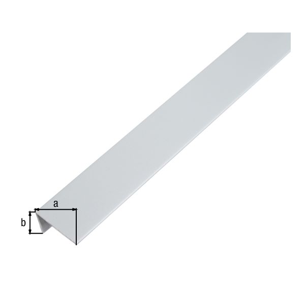 Produktbild Alberts Winkelprofil PVC ungleichschenklig alugrau 1000 x 25 x 15 x 1 mm bild 2