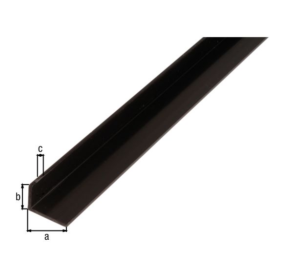 Produktbild Alberts Winkelprofil PVC ungleichschenklig schwarz 2600 x 25 x 20 x 2 mm bild 2
