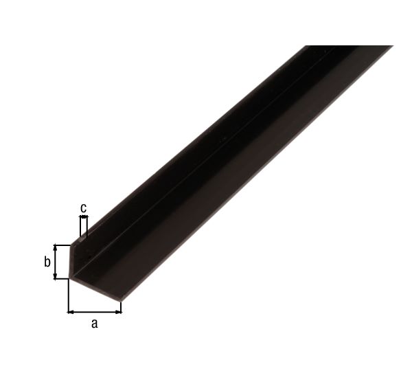 Produktbild Alberts Winkelprofil PVC ungleichschenklig schwarz 2600 x 30 x 20 x 3 mm bild 2