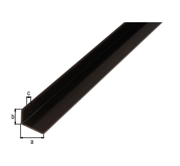 Produktbild Alberts Winkelprofil PVC ungleichschenklig schwarz 2600 x 20 x 10 x 1,5 mm bild 2