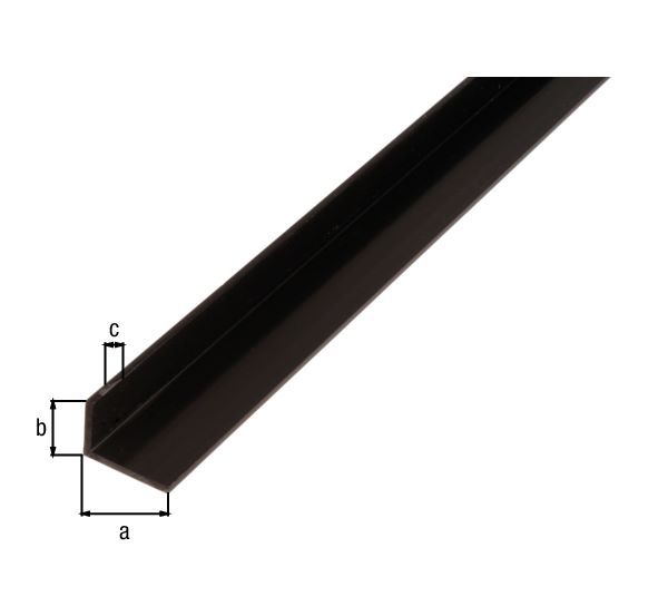 Produktbild Alberts Winkelprofil PVC ungleichschenklig schwarz 2600 x 40 x 10 x 2 mm bild 2