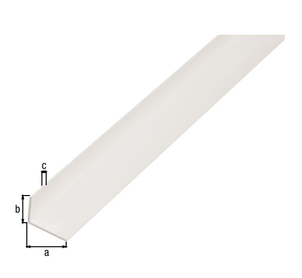Produktbild Alberts Winkelprofil PVC ungleichschenklig weiß 2600 x 25 x 20 x 2 mm bild 2