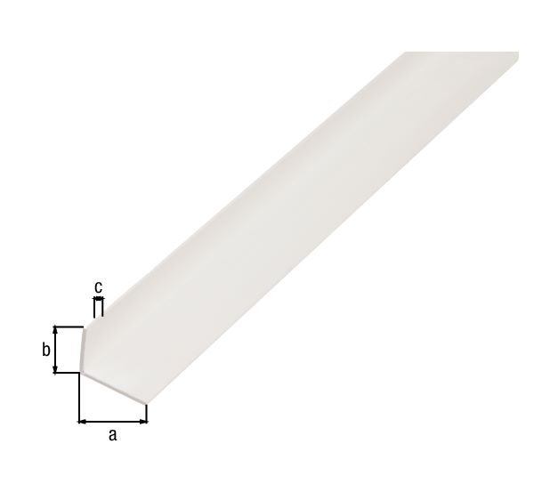 Produktbild Alberts Winkelprofil PVC ungleichschenklig weiß 2600 x 40 x 10 x 2 mm bild 2