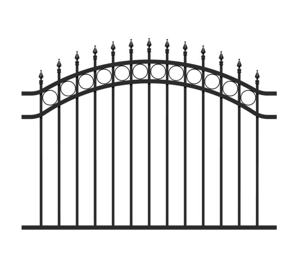 Produktbild Alberts Zaunfeld Bordeaux Alu schwarz matt lichte Maße 1600 x 1200 mm bild 3