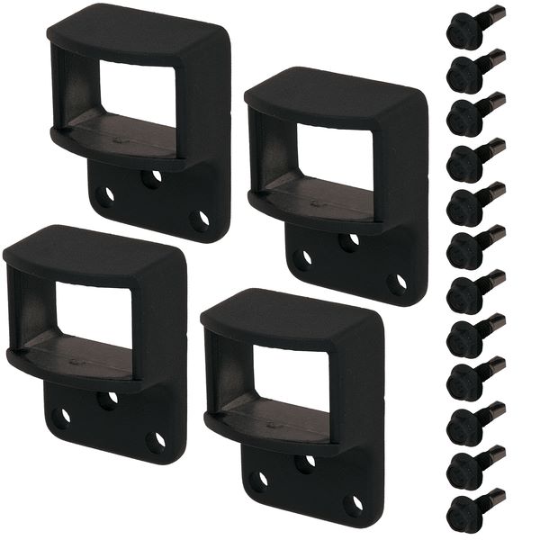 Produktbild Alberts Befestigungsset schwarz matt für Zaunfelder aus Aluminim