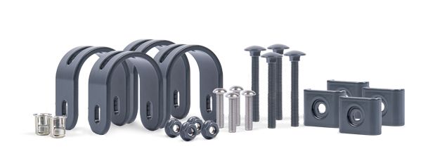 Produktbild Alberts Zaunfeldhalter Set für Zaunfelder Chaussee Alu anthrazit kunststoffbeschichtet bild 1