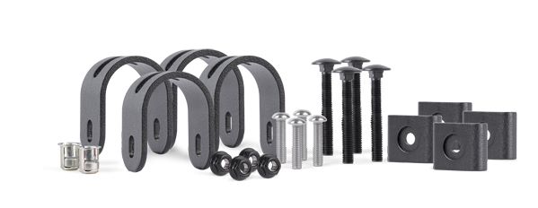 Produktbild Alberts Zaunfeldhalter Set für Zaunfelder Chaussee matt schwarz kunststoffbeschichtet