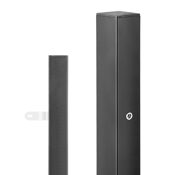 Produktbild Alberts Endpfosten Chaussee in schwarz matt 51 x 51 x 1500 mm für verstellbares Zaunfeld