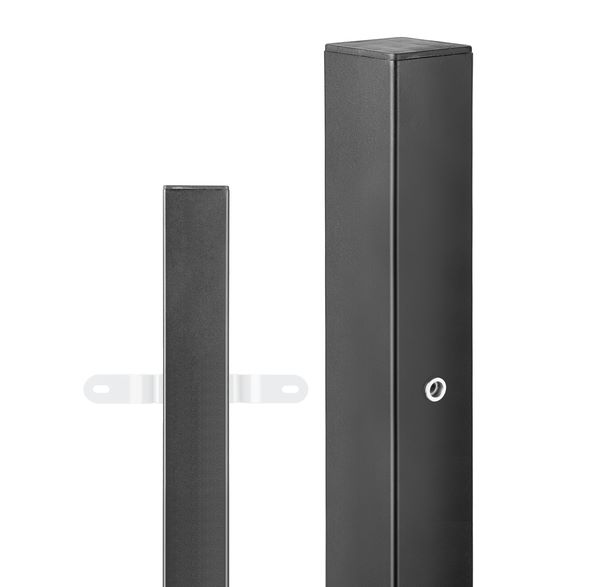 Produktbild Alberts Zaunpfosten Chaussee Alu schwarz matt zum Einbetonieren 51x51x1500mm