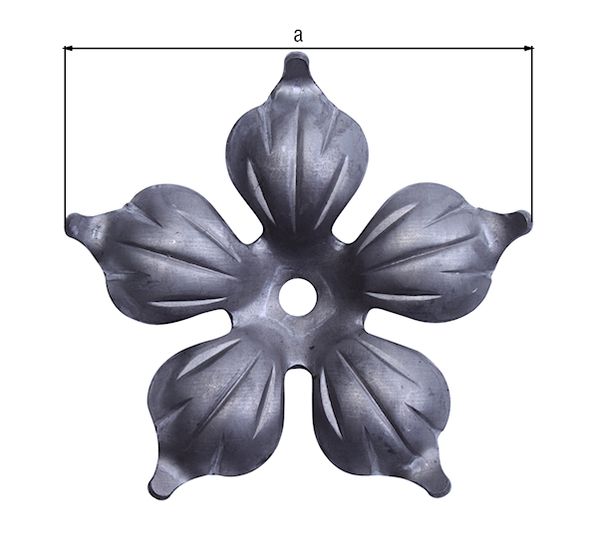 Produktbild Alberts Zierelement Blatt Stahl roh Stärke 2,5mm Breite 87mm