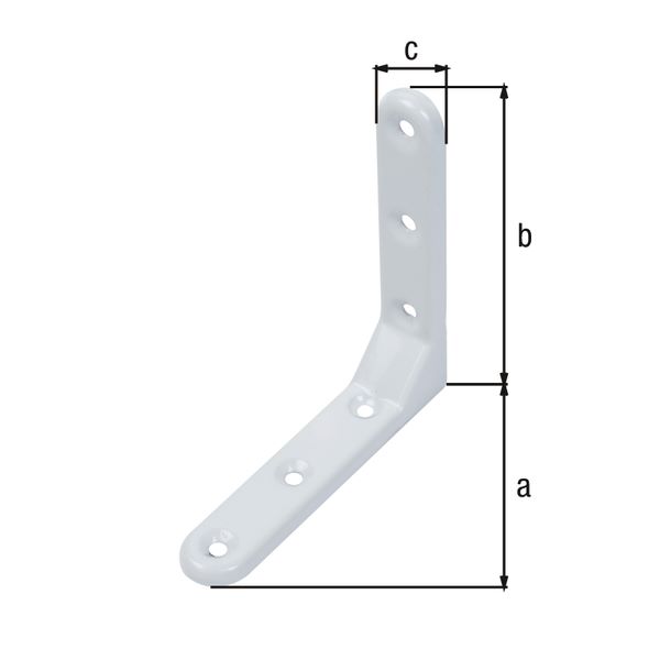 Produktbild Alberts Zierwinkel geprägt weiß kunststoffbeschichtet 103x103x21mm bild 2