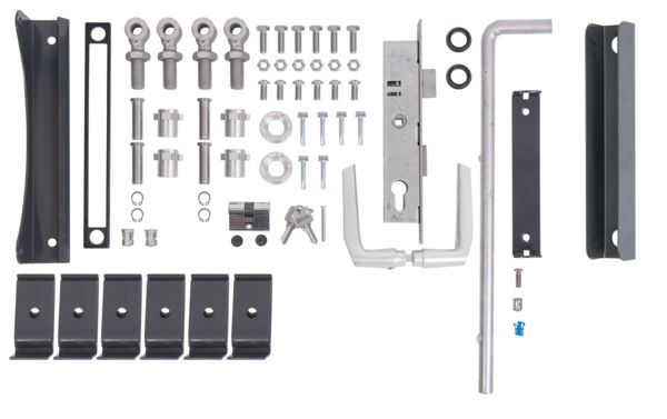 Produktbild Alberts Zubehörset anthrazit RAL 7016 für Doppeltor Flexo bis 1200 mm Höhe
