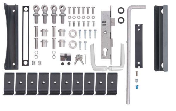 Produktbild Alberts Zubehörset anthrazit RAL 7016 für Doppeltor Flexo 1400 bis 2000 mm Höhe