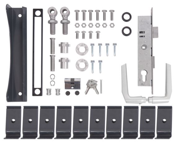 Produktbild Alberts Zubehörset anthrazit RAL 7016 für Einzeltor Flexo 1400 bis 2000 mm Höhe
