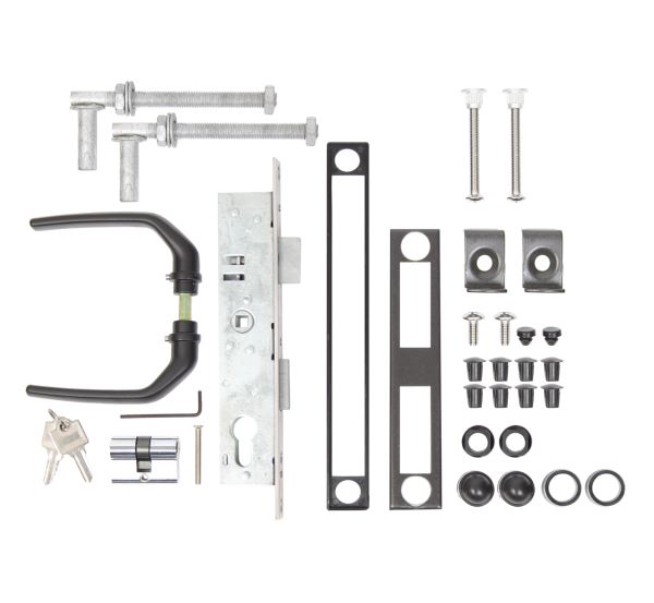Produktbild Alberts Zubehörset anthrazit RAL 7016 für Wellengittertore bis 1500mm Höhe