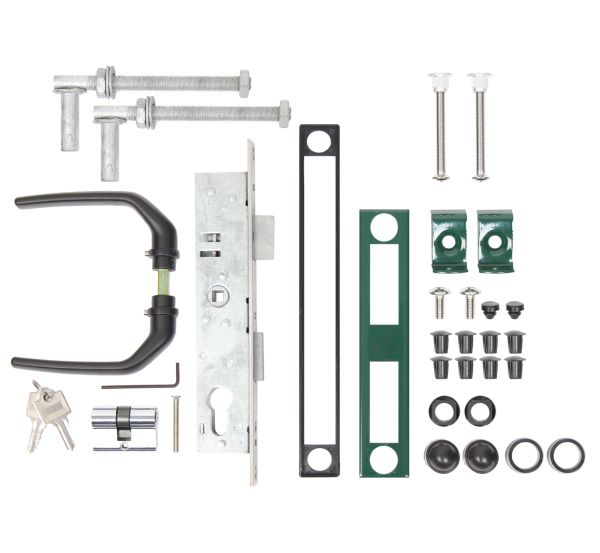 Produktbild Alberts Zubehörset grün RAL 6005 für Wellengittertore bis 1500mm Höhe