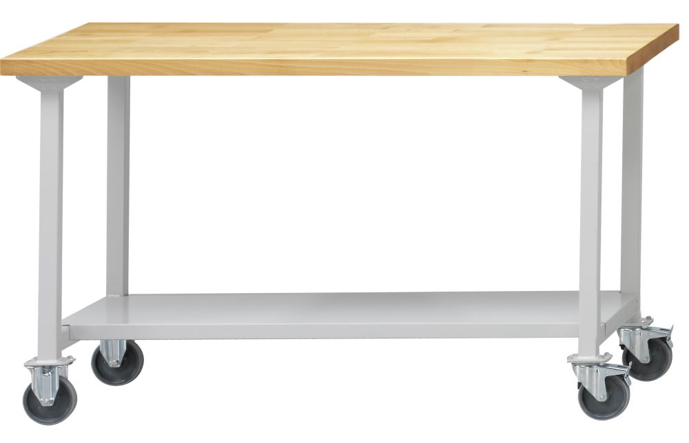 Produktbild Anke Arbeitstisch fahrbar Modell 61 1500x700x900 verzinkte Stahlblechplatte 400.831