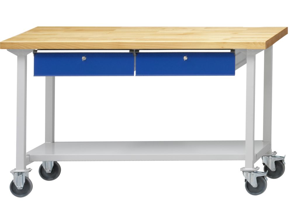 Produktbild Anke Arbeitstisch fahrbar 1500x700x900mm verzinkte Stahlblechplatte 400.895