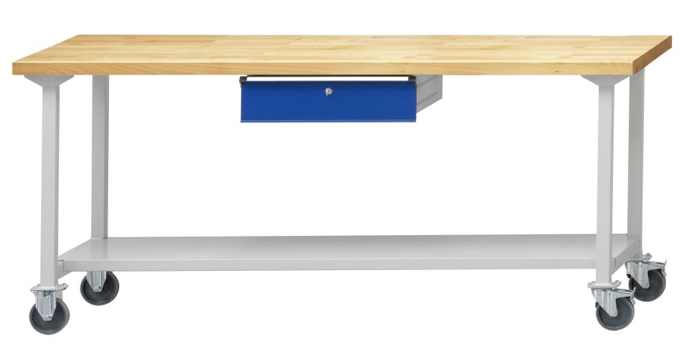 Produktbild Anke Arbeitstisch fahrbar 2000x700x900mm verzinkte Stahlblechplatte 400.963