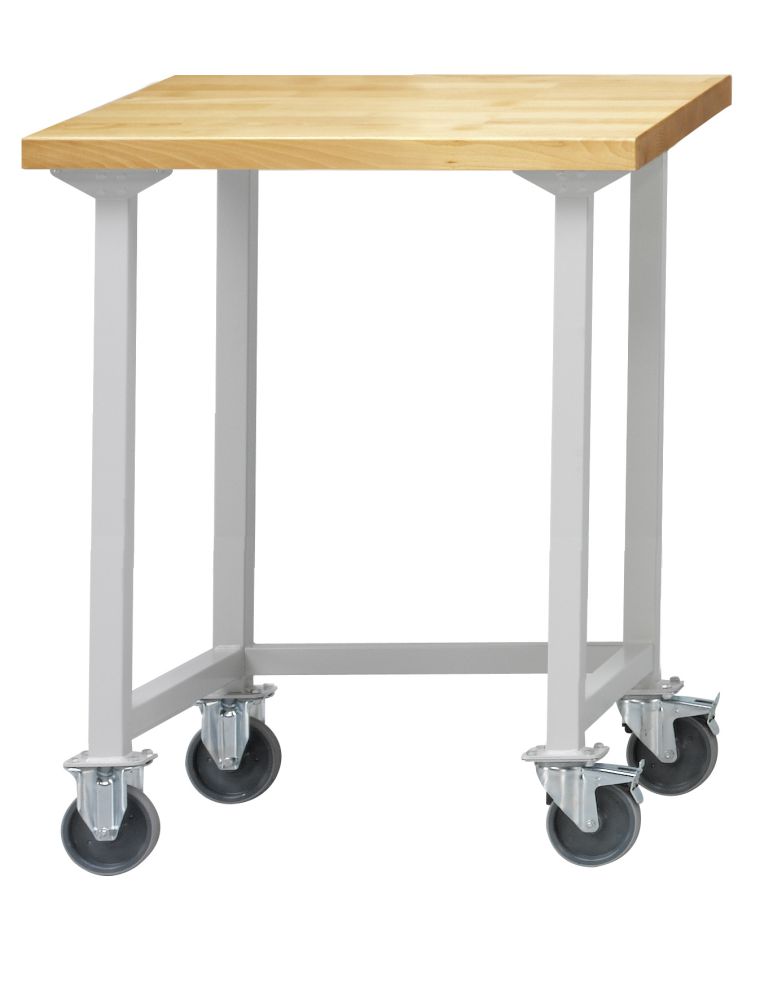 Produktbild Anke Arbeitstisch fahrbar 800x800x850mm Buche Massiv Platte 401.602