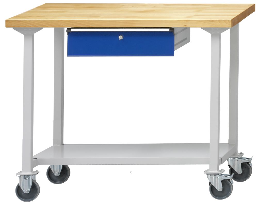 Produktbild Anke Arbeitstisch fahrbar 1270x800x900mm verzinkte Stahlblechplatte 401.763