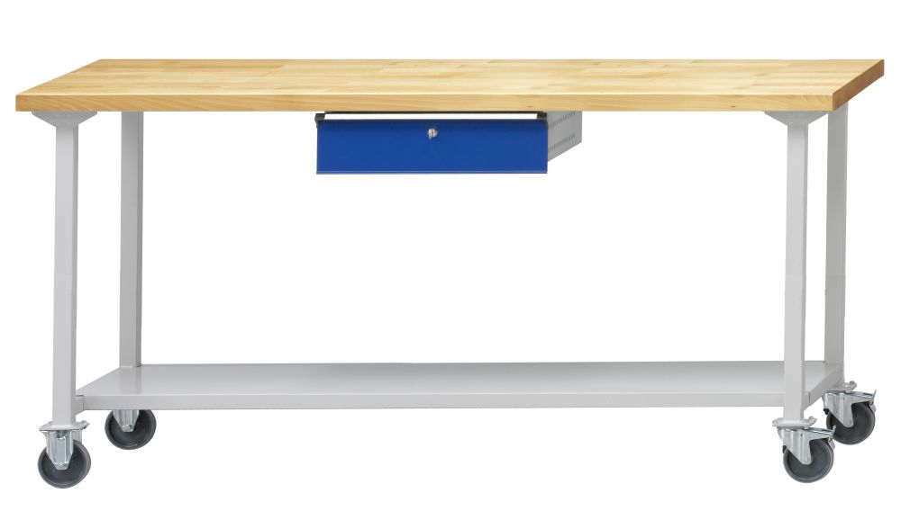 Produktbild Anke Arbeitstisch fahrbar 2000x800x900mm verzinkte Stahlblechplatte 401.963