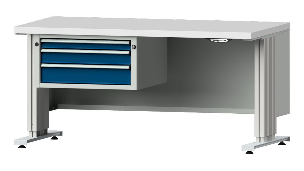 Produktbild Anke Arbeitstisch mit Unterbau Serie LIFT Modell 502 VL RAL 7035 5010