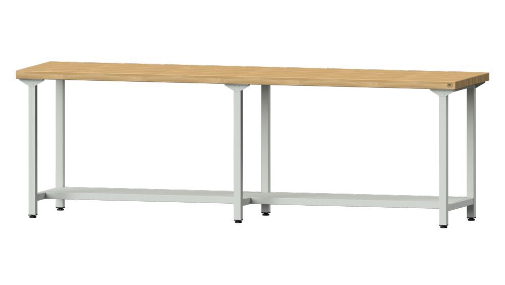 Produktbild Anke Arbeitstisch Modell 91 RAL 7035 Buche-Massiv-Platte 50 mm