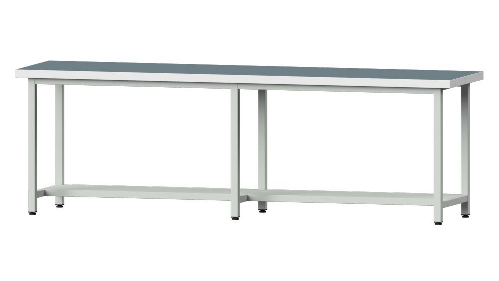 Produktbild Anke Arbeitstisch Modell 91 RAL 7035 Breite 2800 mm