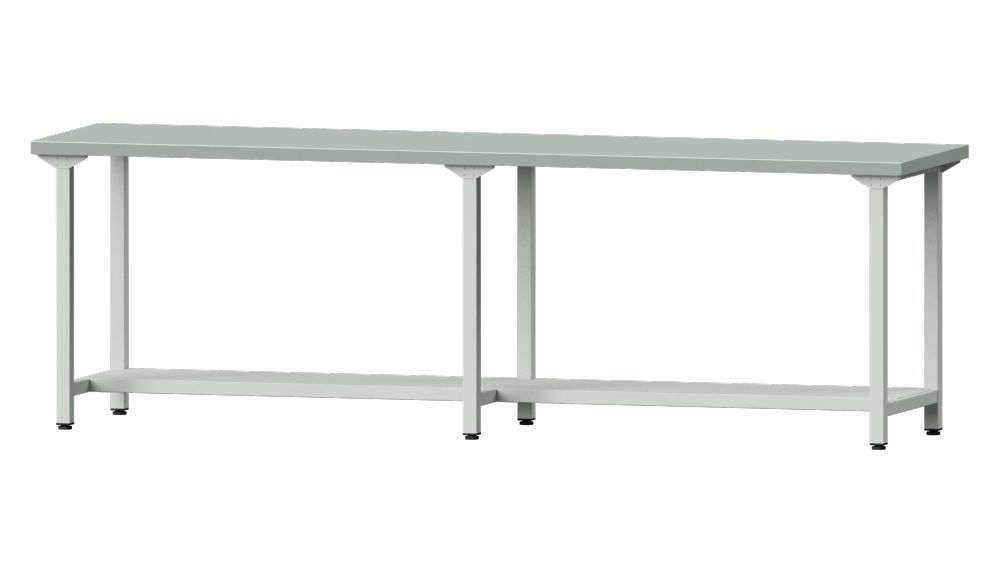 Produktbild Anke Arbeitstisch Modell 91 Platte mit verzinktem Blechbelag