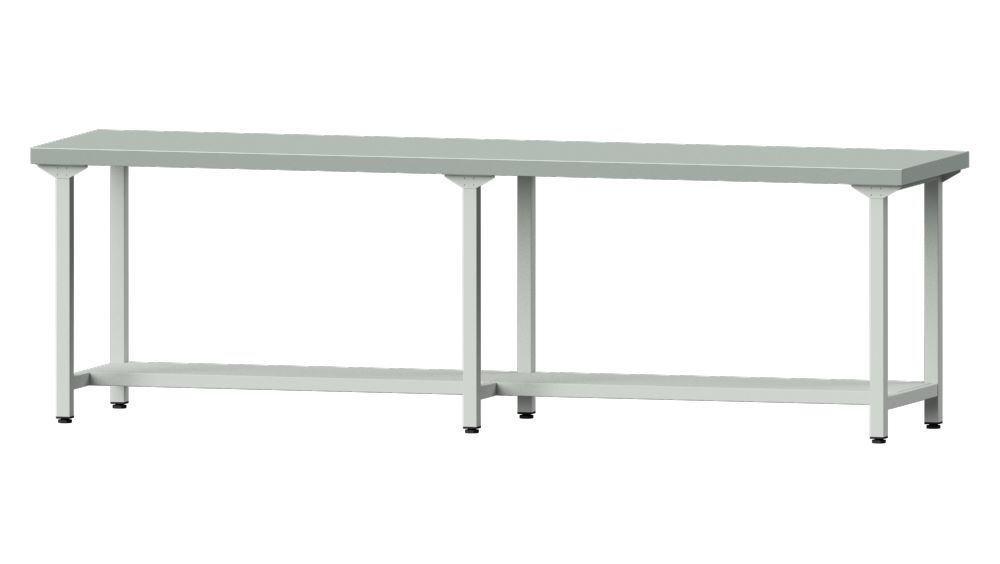 Produktbild Anke Arbeitstisch Modell 91 RAL 7035 Stärke 50 mm