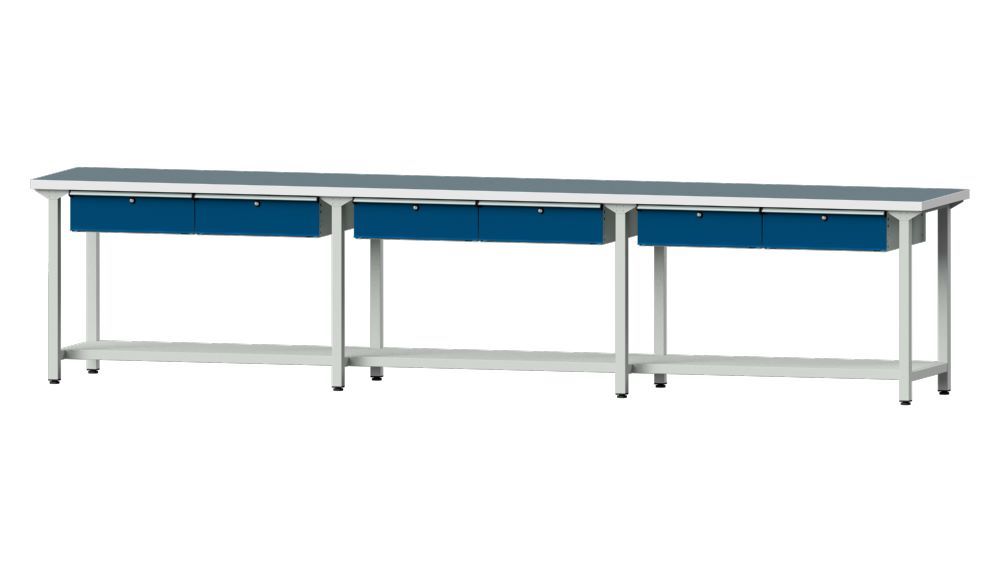 Produktbild Anke Arbeitstisch Modell 105 Universalplatte mit 6 x Hängeschubladen