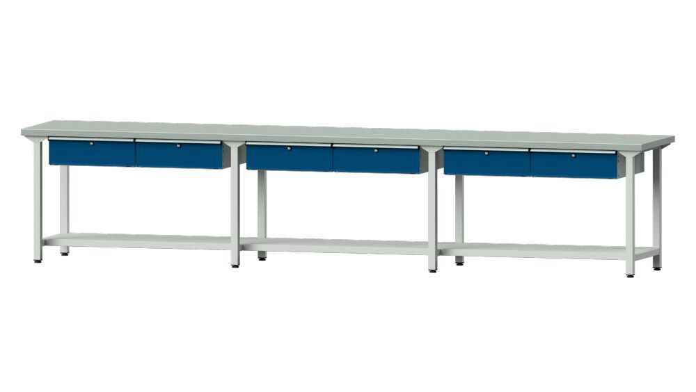Produktbild Anke Arbeitstisch Modell 105 mit 6 x Hängeschubladen
