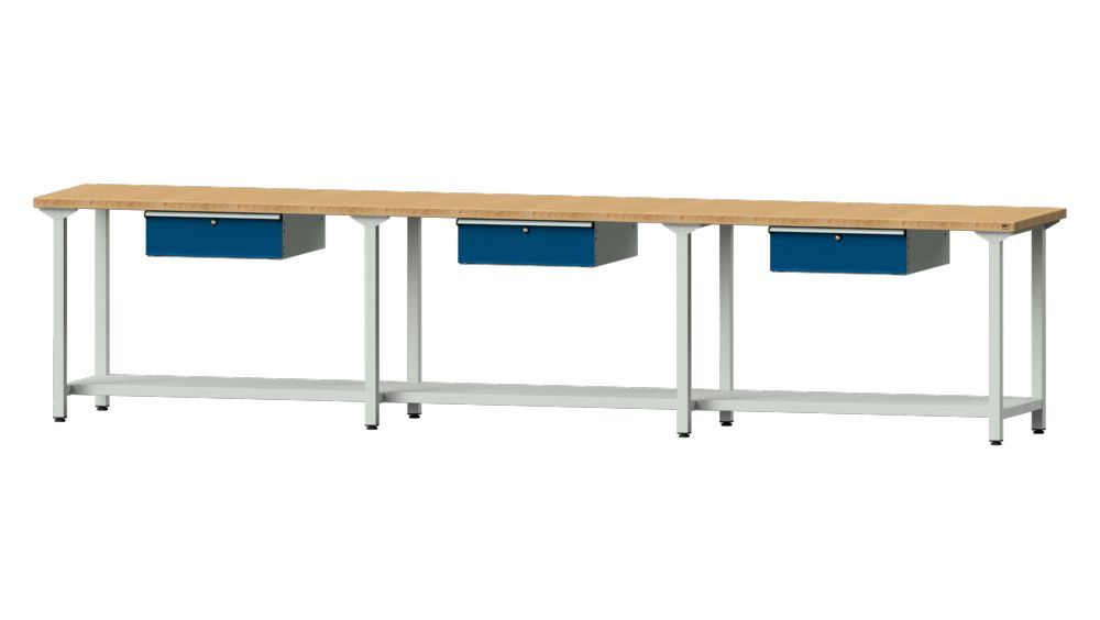 Produktbild Anke Arbeitstisch Modell 103 mit 3 x Hängeschubladen Breite 4050 mm