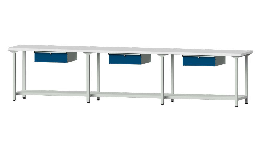Produktbild Anke Arbeitstisch Modell 103 Breite 4050 mm x Höhe 980 mm