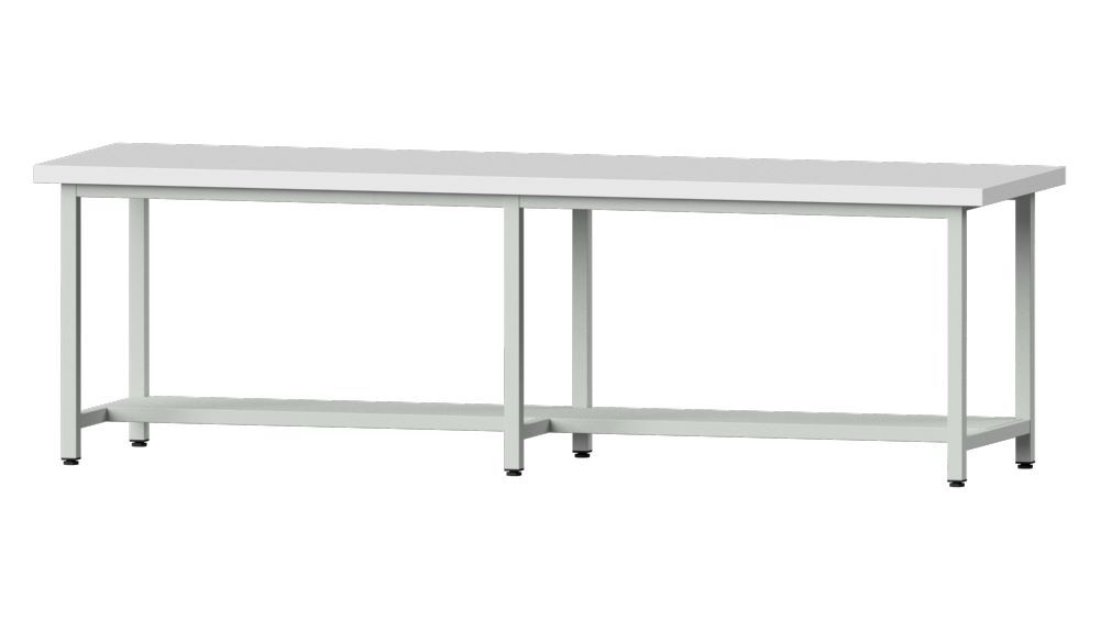 Produktbild Anke Arbeitstisch Modell 191 RAL 7035 Breite 2800 mm