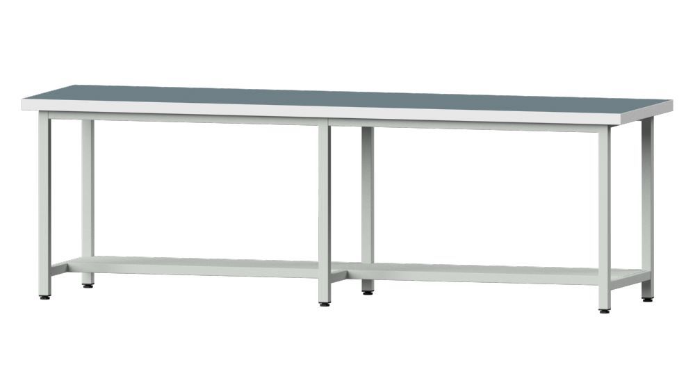 Produktbild Anke Arbeitstisch Modell 191 RAL 7035 Breite 2800 x Höhe 900 mm