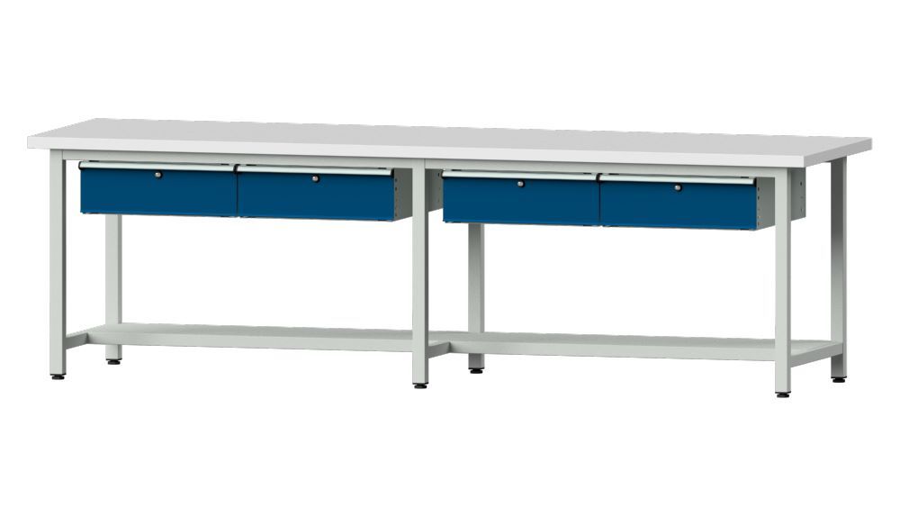 Produktbild Anke Arbeitstisch Modell 195 2 x Hängeschublade mit Ablageboden