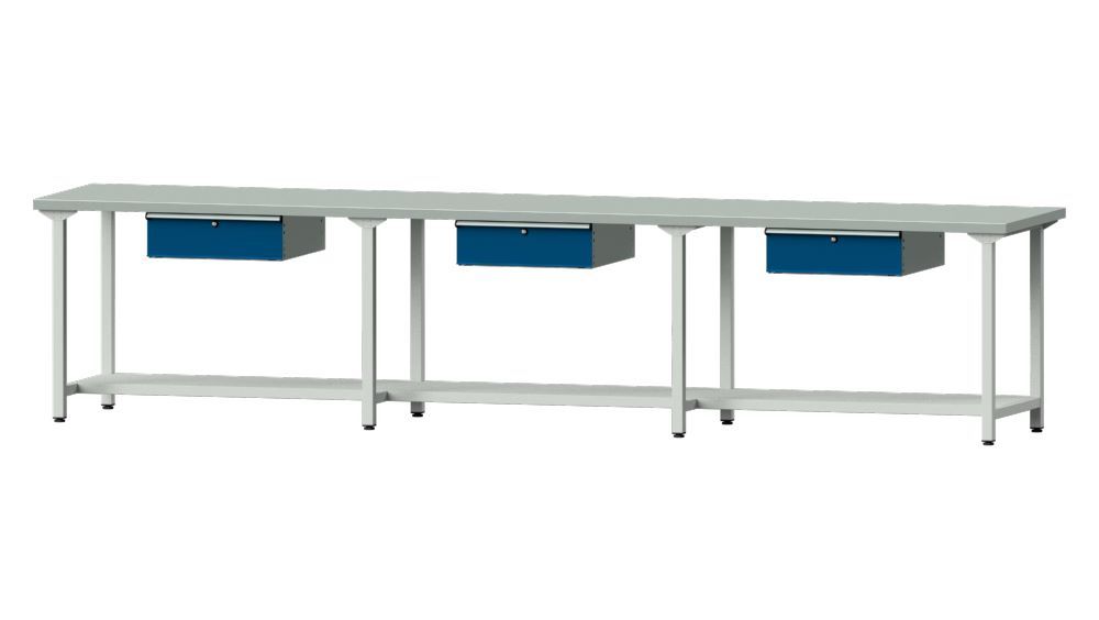 Produktbild Anke Arbeitstisch Modell 203 mit Ablageboden aus Stahlblech 500 mm