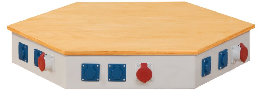 Produktbild Anke Energieaufsatz für 6 Eck Gruppenwerkbank Länge 535 mm RAL 7035