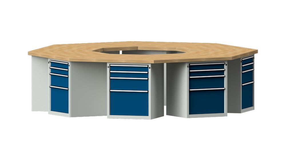 Produktbild Anke Gruppenwerkbank 3266 x 3018 x 850 mm Serie VG Modell 807 VG